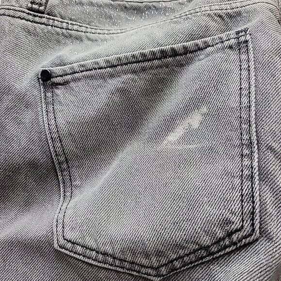 Guess Women's Mid-Rise Sexy Palazzo Shimmer Gray Jeans 27W x 30L - NEW - Picture 12 of 13